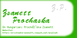 zsanett prochaska business card